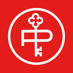 The Parable logo featuring a white stylized key and letter "P" on a red background.