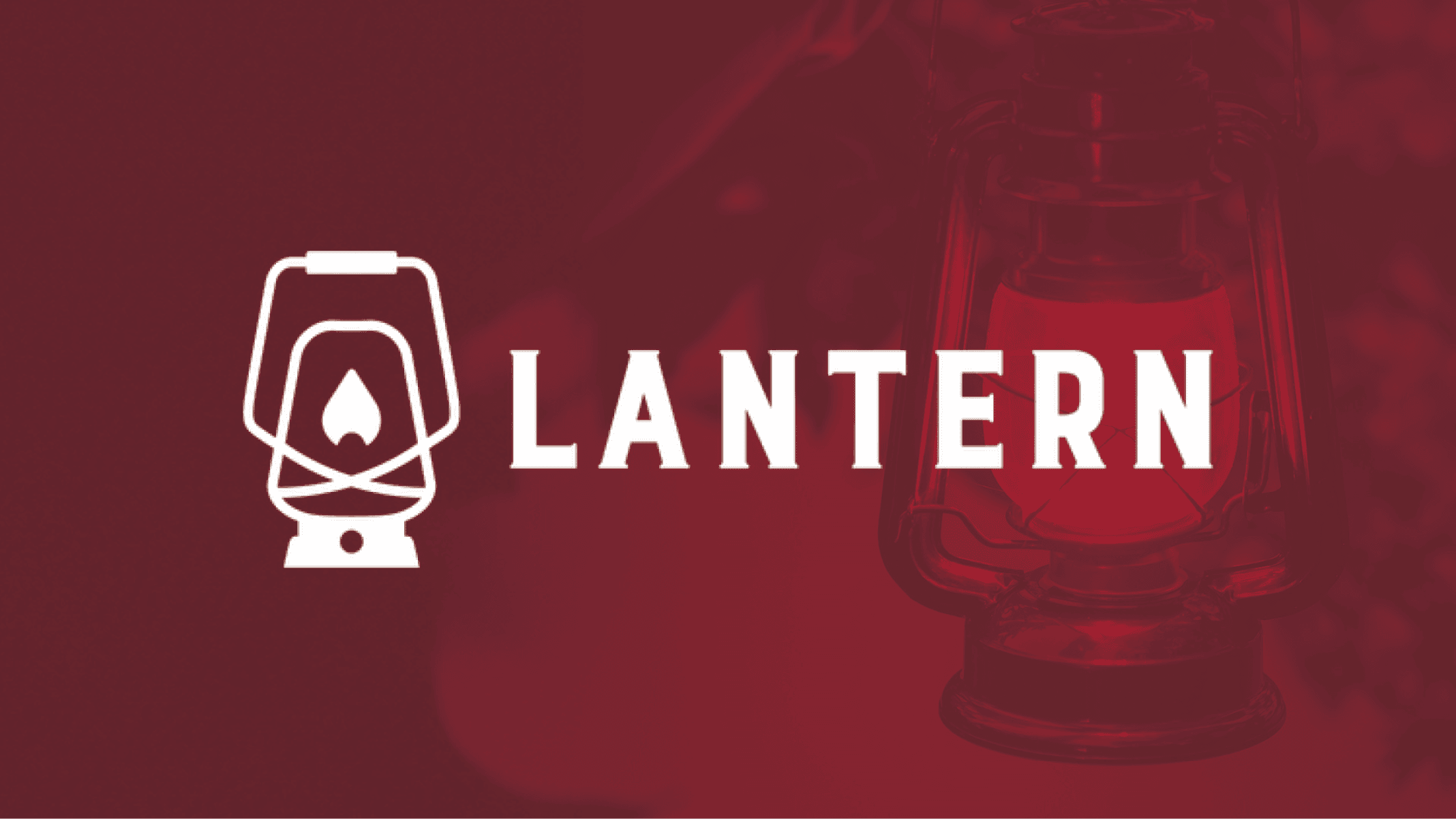 Lantern icon with the word ‘Lantern’ on a red background, representing a church leadership resource collection.
